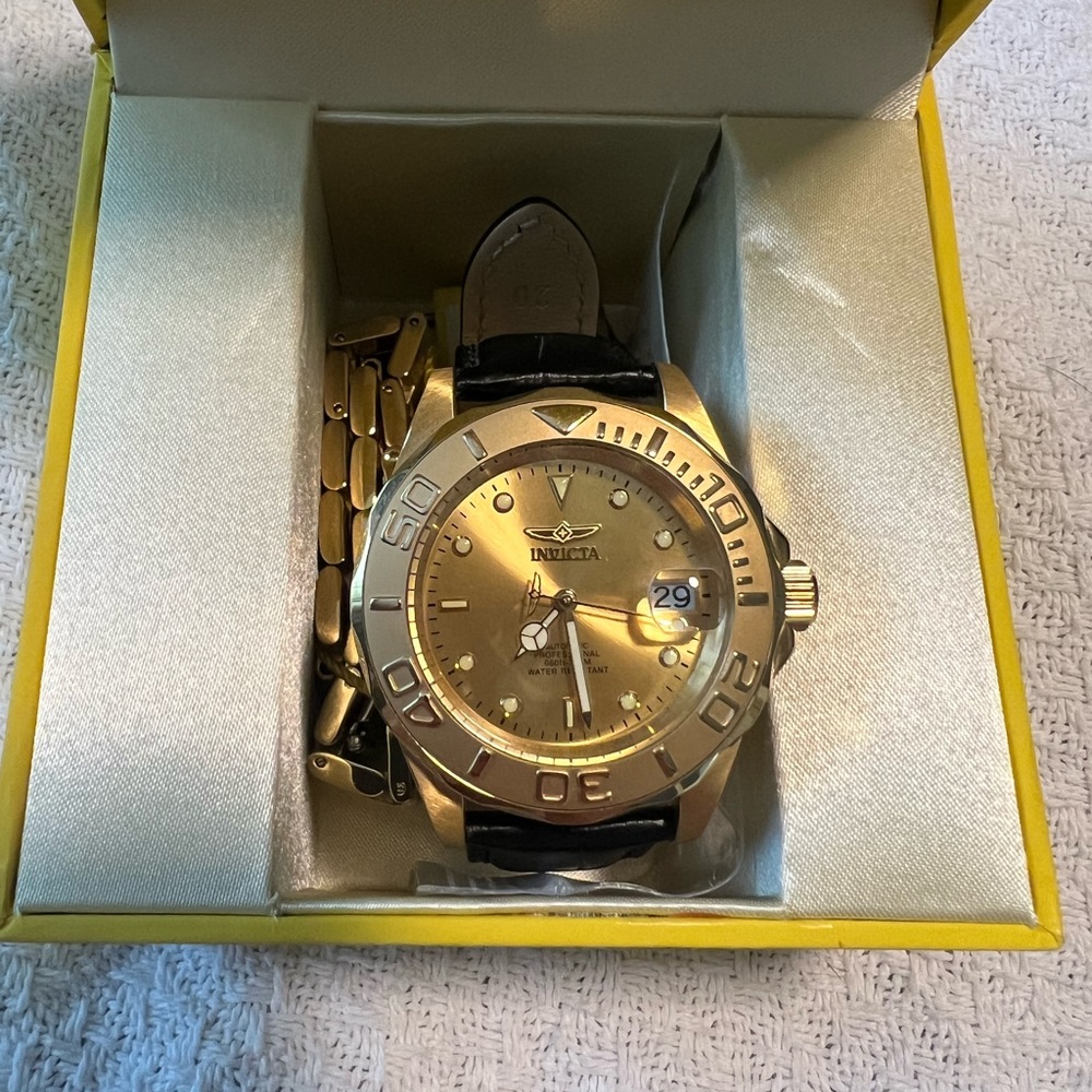 Invicta gold automatic gold watch.